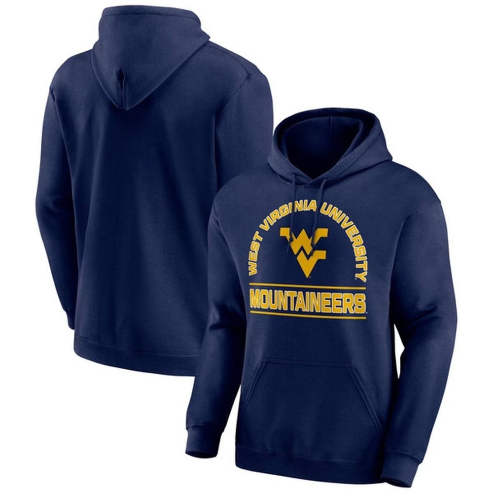 Captivating Men's Navy West Virginia University Mountaineers Hoodie Size Large